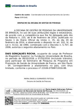 Despacho da Decana de Gestão de Pessoas (2016-10-05)