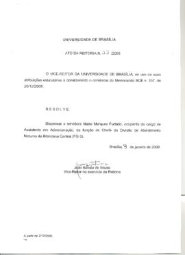 Ato da Reitoria nº 0022/2009