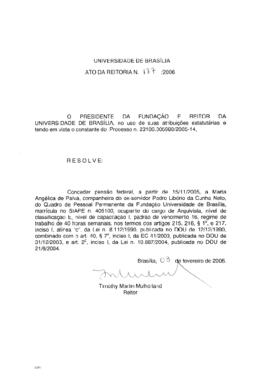 Ato da Reitoria nº 0187/2006