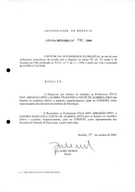 Ato da Reitoria nº 0980/2000