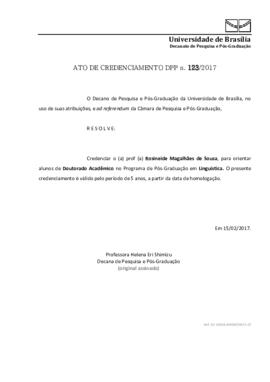 Ato de Credenciamento DPP N° 0123/2017