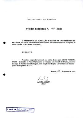 Ato da Reitoria nº 0924/2000