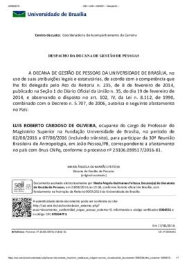 Despacho da Decana de Gestão de Pessoas (2016-08-17)