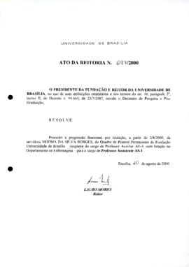 Ato da Reitoria nº 0697/2000